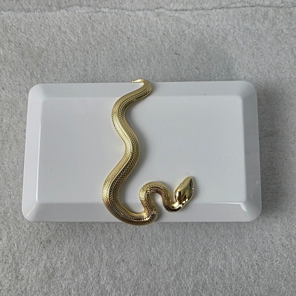 Killian Forbidden Games White Golden Snake Empty Perfume Case Clutch Box